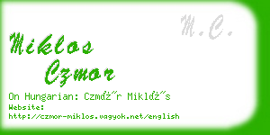 miklos czmor business card